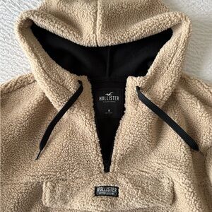 Hollister Beige Sherpa Hoodie